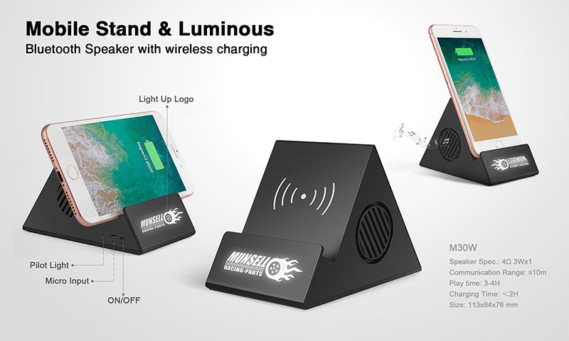 Enceinte Bluetooth sans fil avec lumière LED 