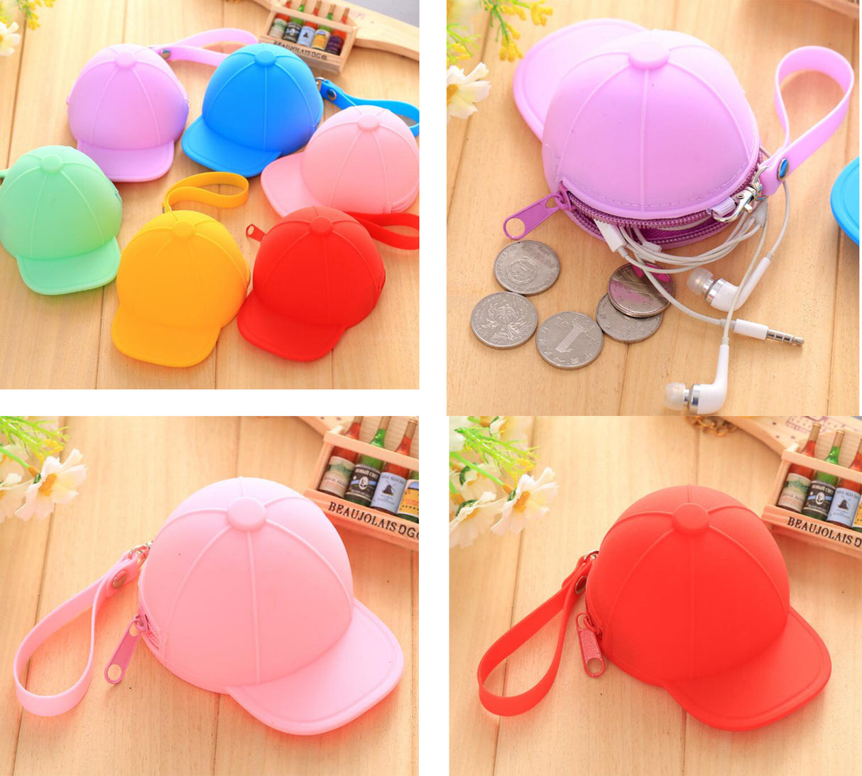 Mini porte-monnaie en forme de casquette de baseball 