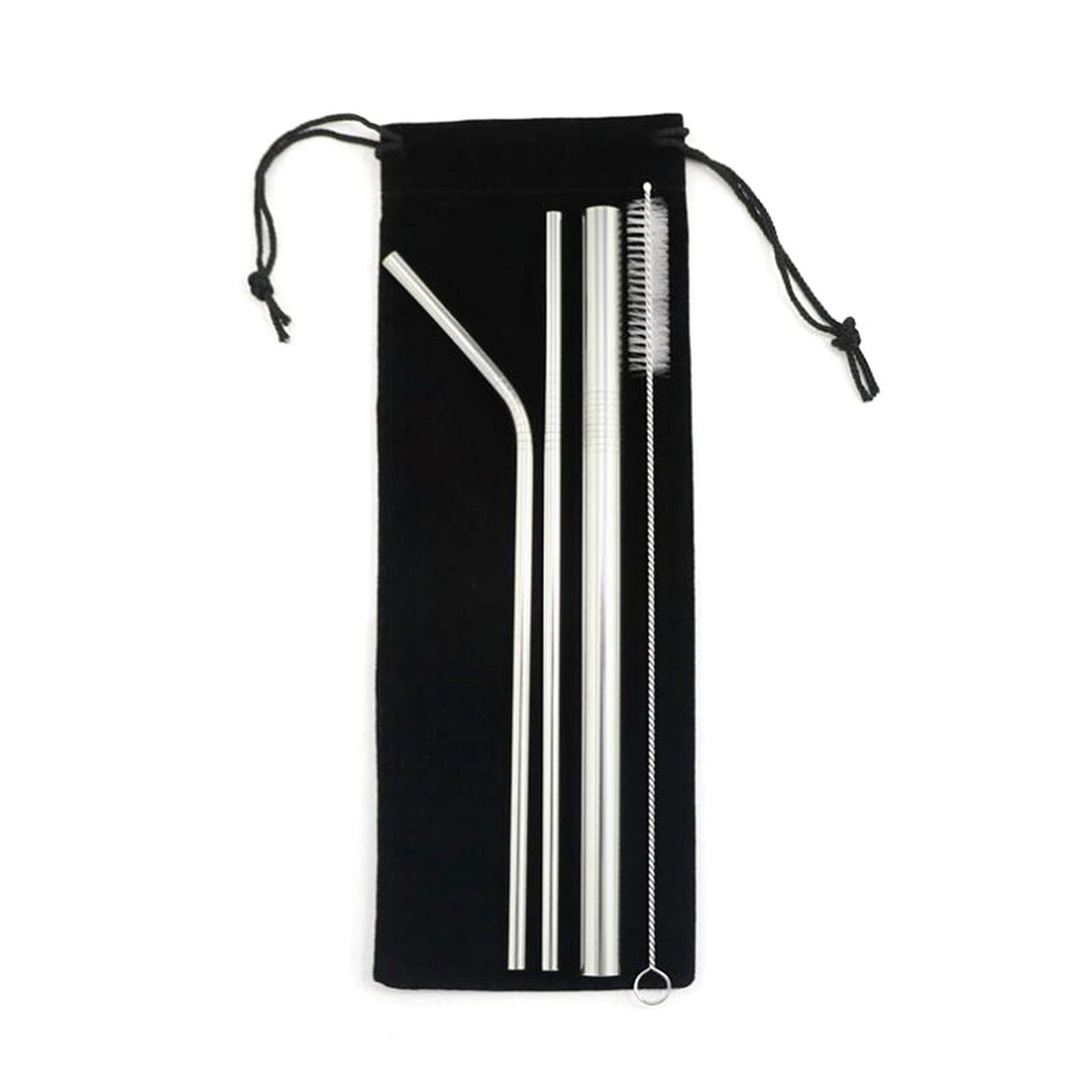 Pailles avec sac en velours 