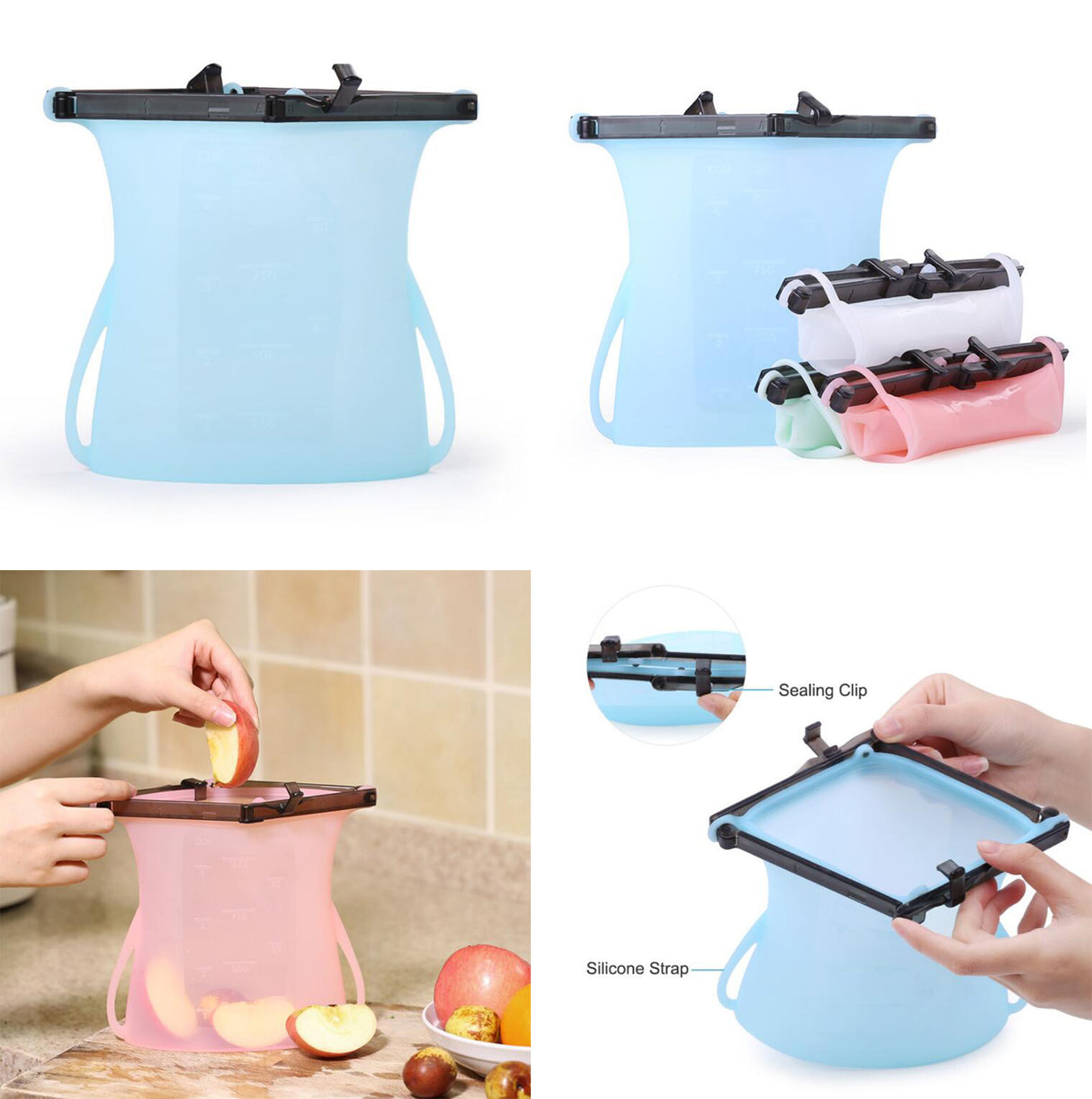 Sacs pliables en silicone 