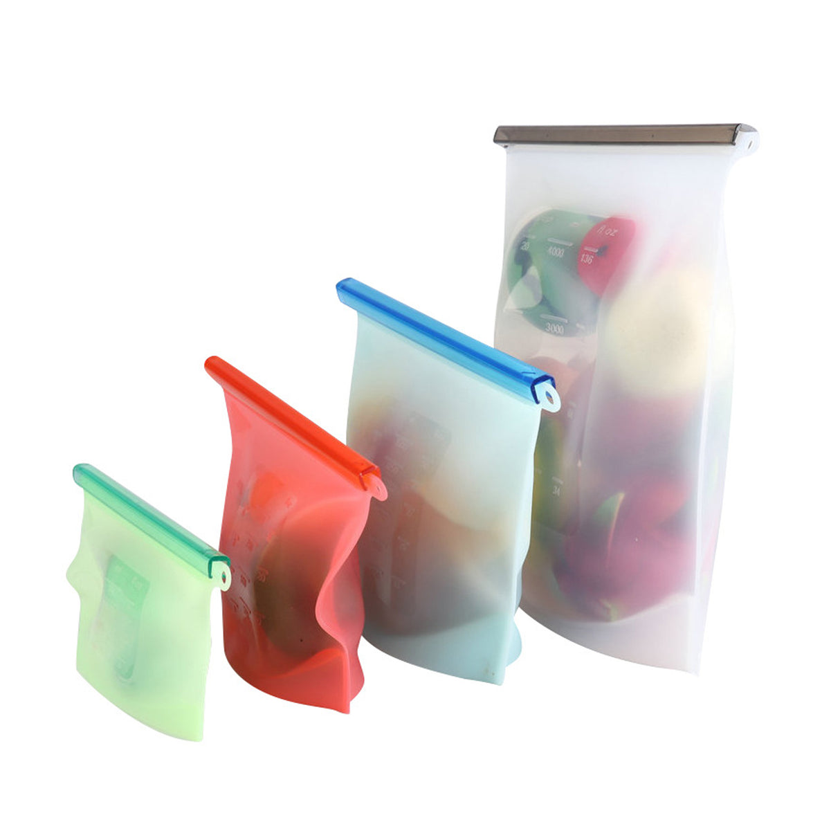 Ensemble de 5 sacs en silicone de tailles différentes 