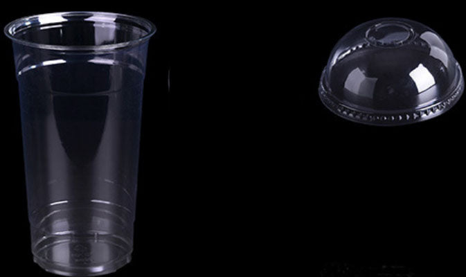 Gobelet en plastique de 24 oz avec couvercle bombé 