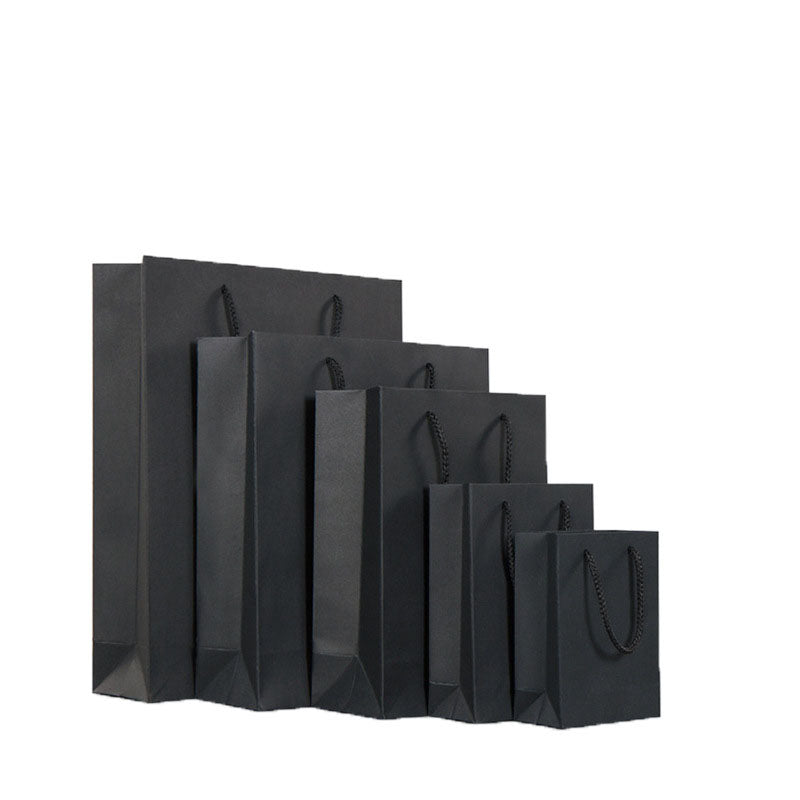 Petits sacs en papier noir avec poignées 