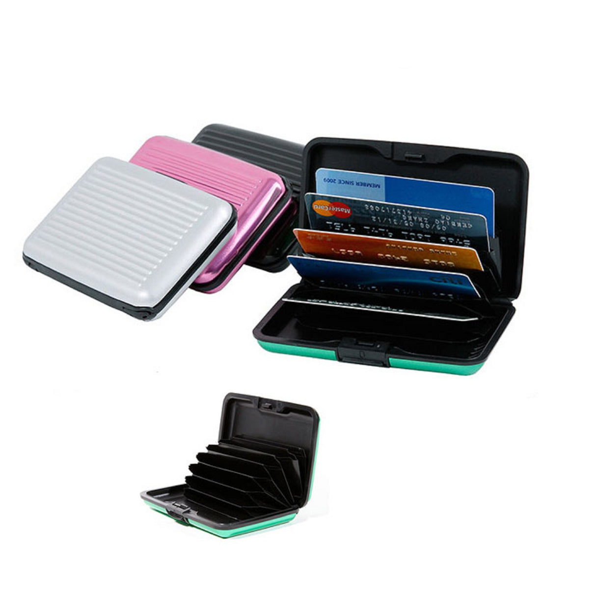 Étui portefeuille bloquant les RFID et porte-cartes de crédit 