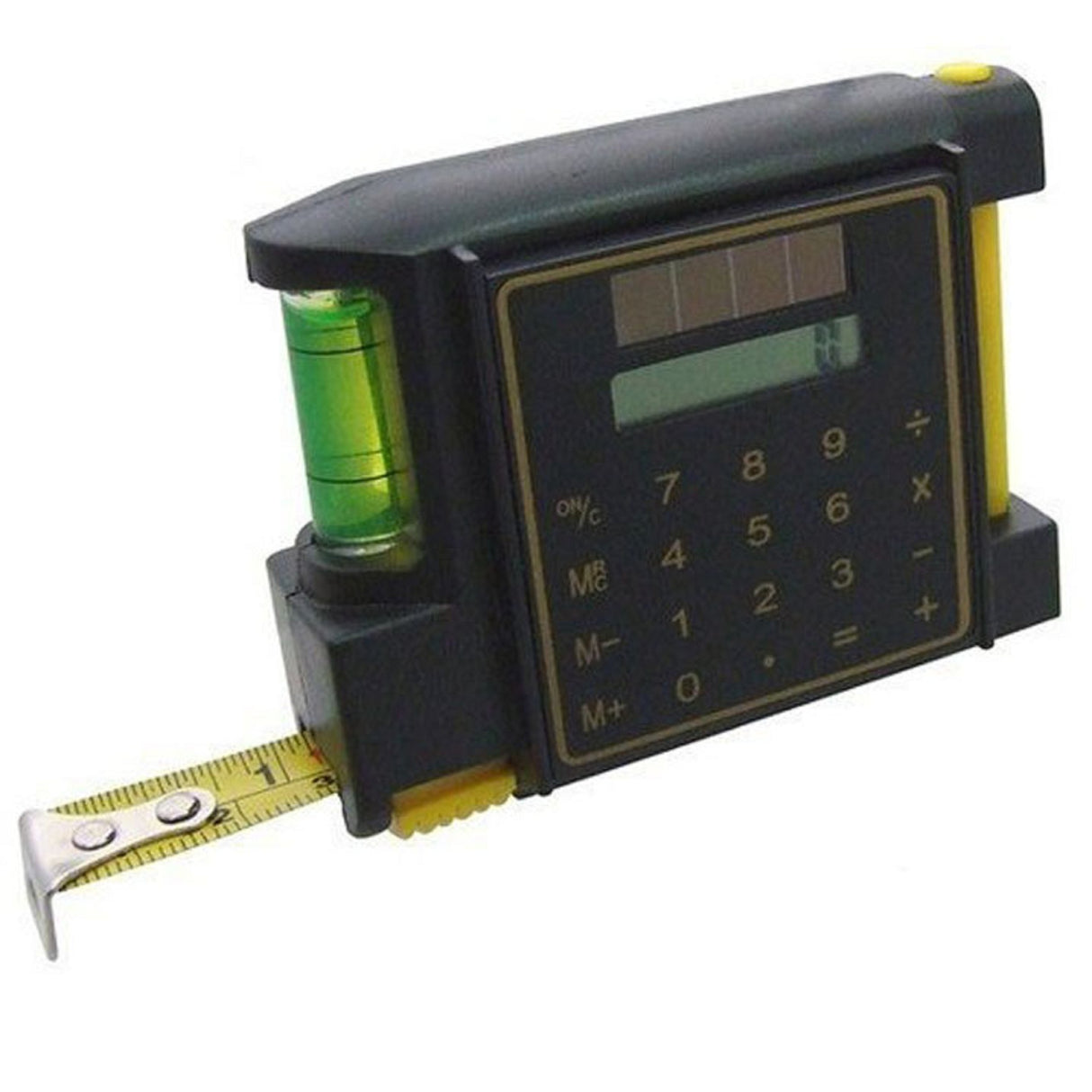 Tape Measure With Spirit Level, Pen And Calculator