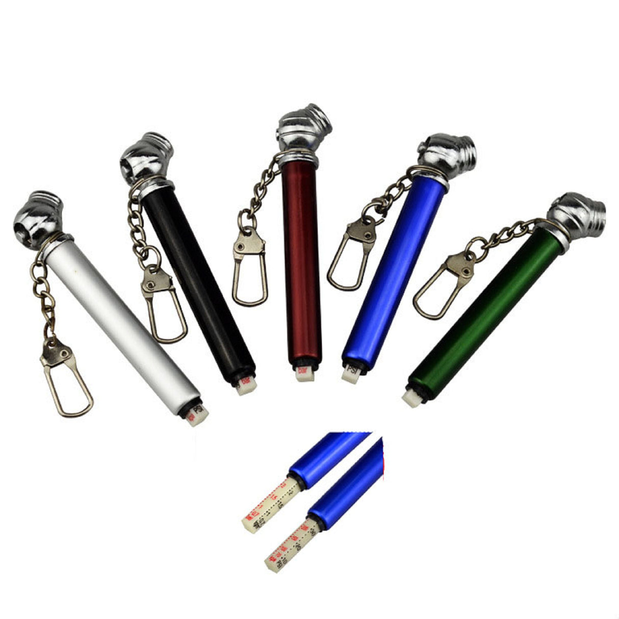 Porte-clés avec manomètre de pression des pneus 