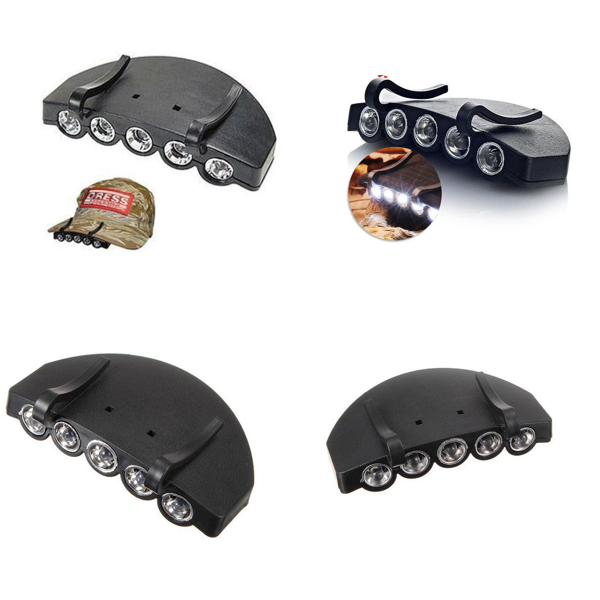 Lampe de casquette à 5 LED 