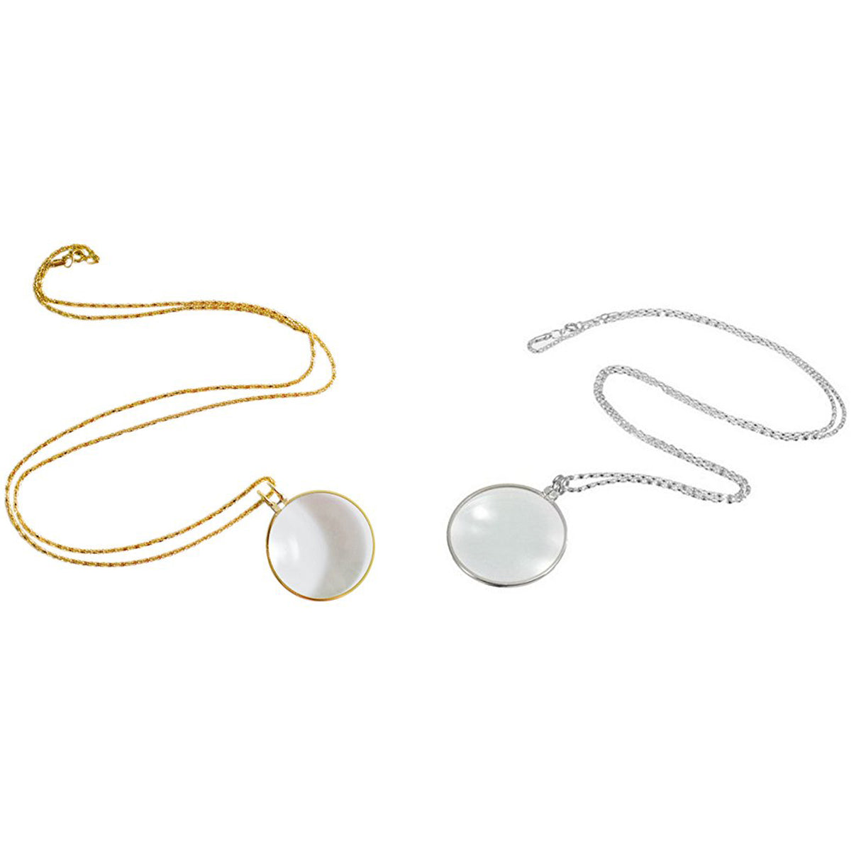 Loupe de lecture pendentif 5x avec collier 