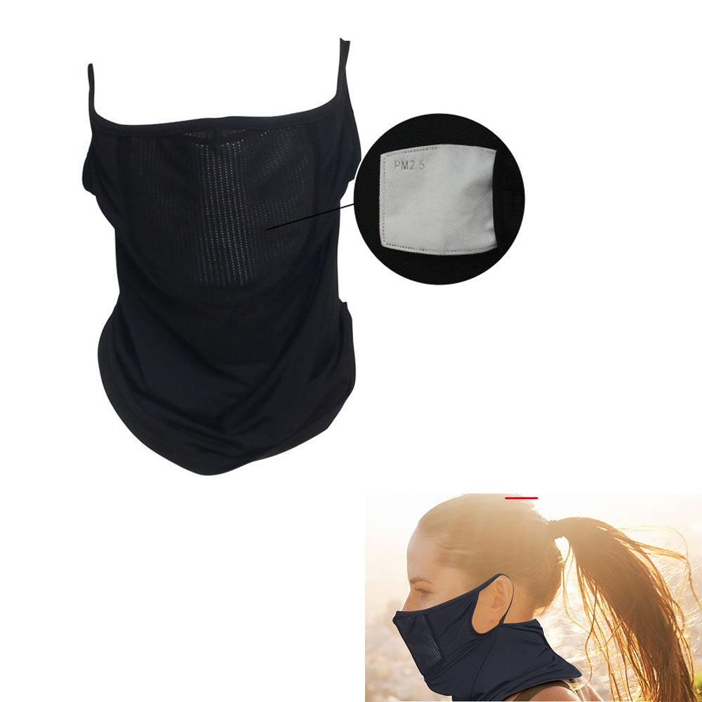 Foulard couvre-visage avec boucles d'oreilles 