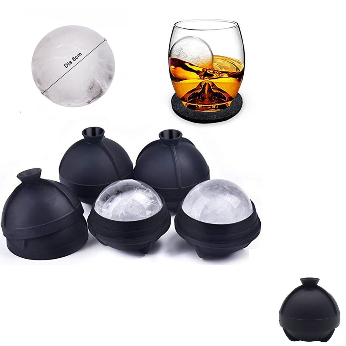 Moule à glaçons en silicone avec entonnoir 