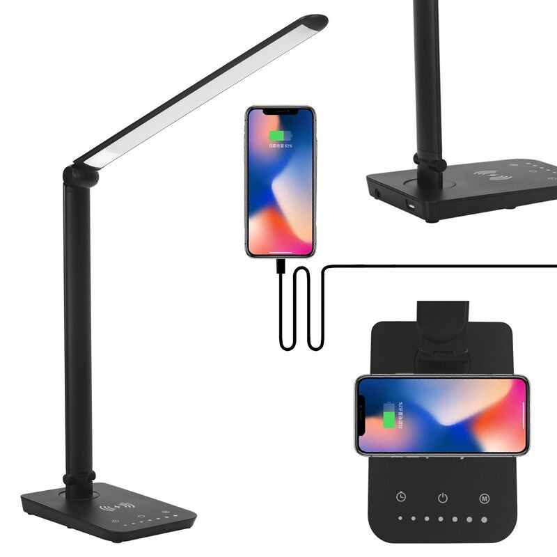 Lampe de lecture de bureau avec chargeur sans fil 