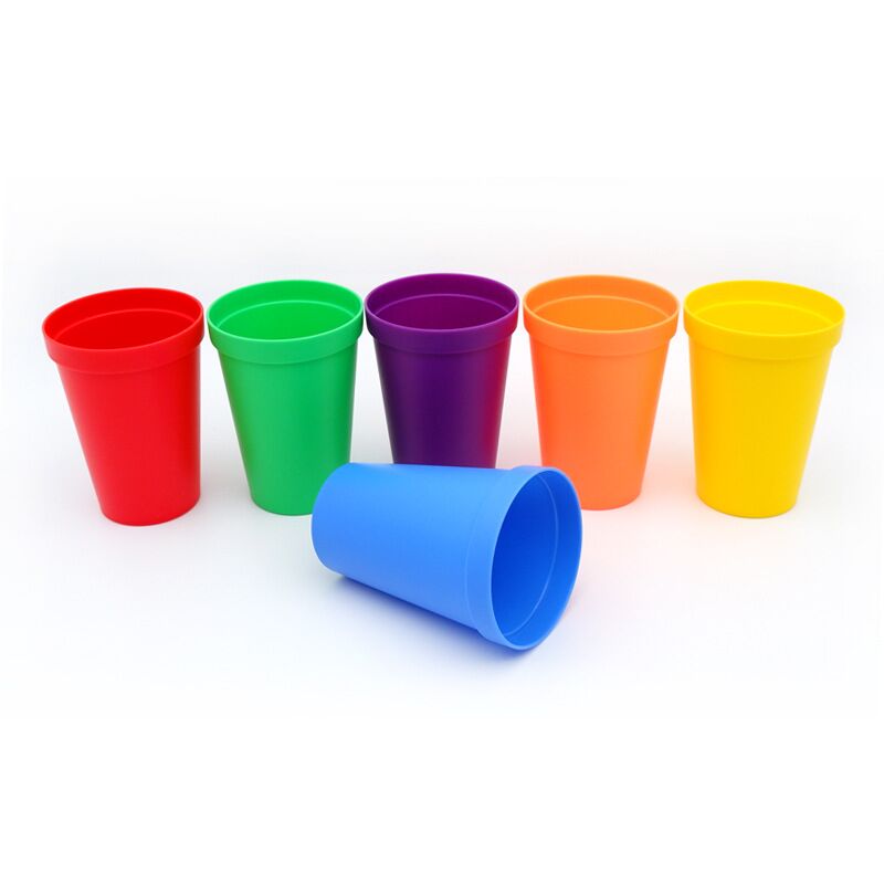 Gobelet de stade en plastique à paroi lisse de 16 oz 