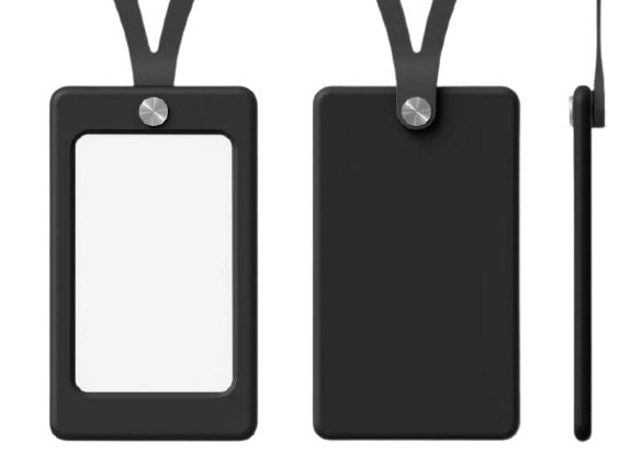 Étui pour cartes de travail en silicone avec corde 