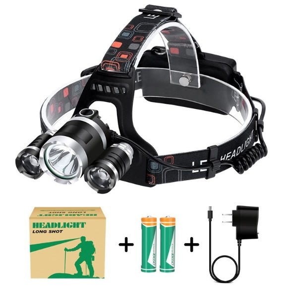 3 Led Rechargeable Headlamps Torch Light - Yorkn Inc✅