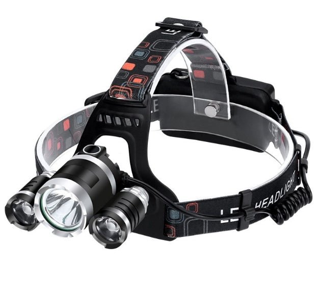 3 Led Rechargeable Headlamps Torch Light - Yorkn Inc✅