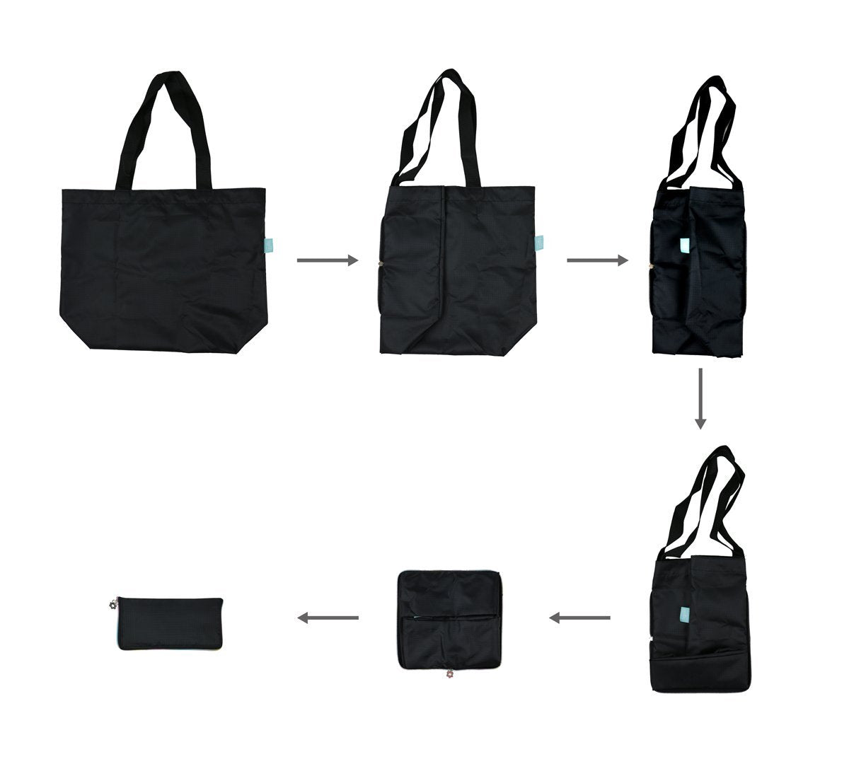 Sacs de courses pliables de style portefeuille 