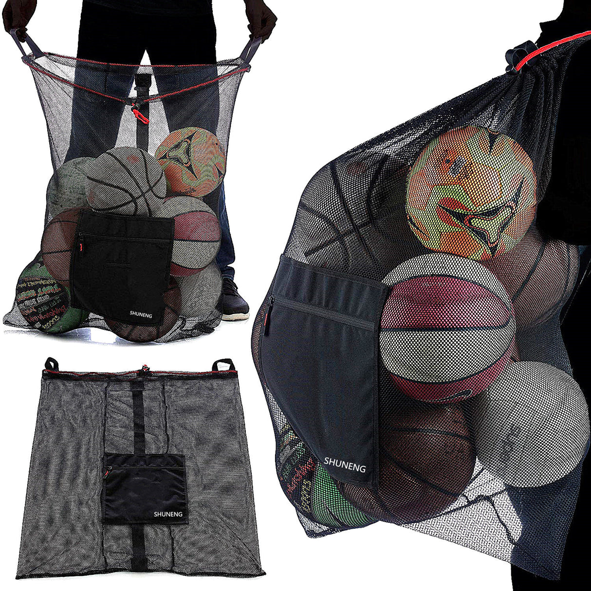 Sac en filet pour ballons de football 