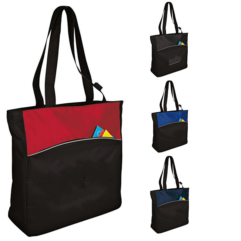 Sac fourre-tout bicolore pour salon professionnel 