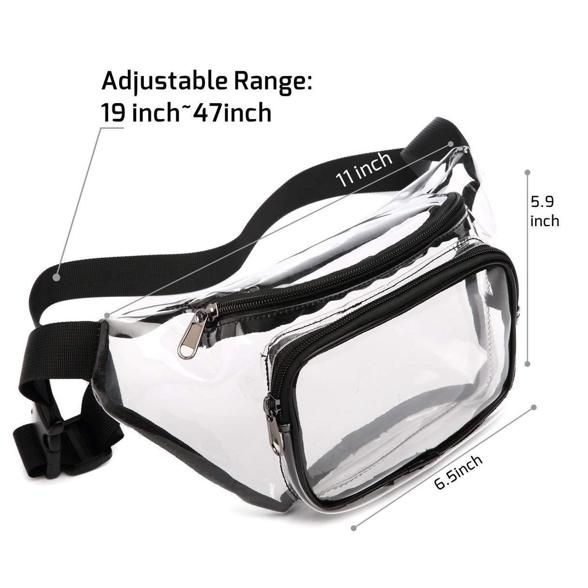 Sac banane transparent pour stade 