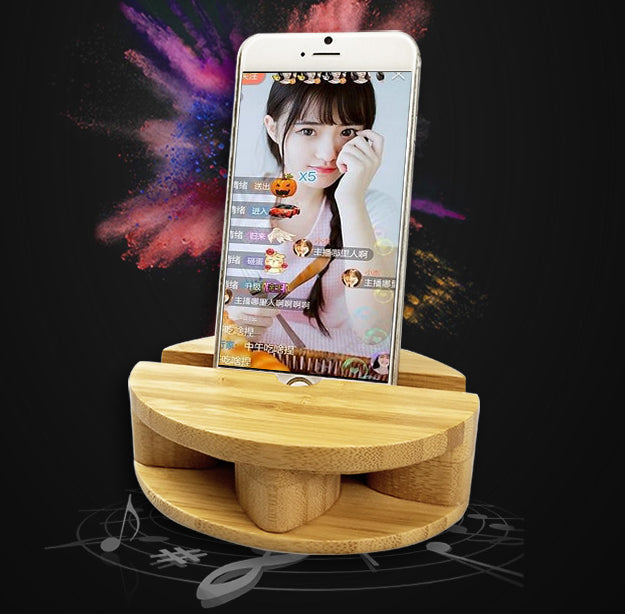 Haut-parleur en bois pour téléphone portable 