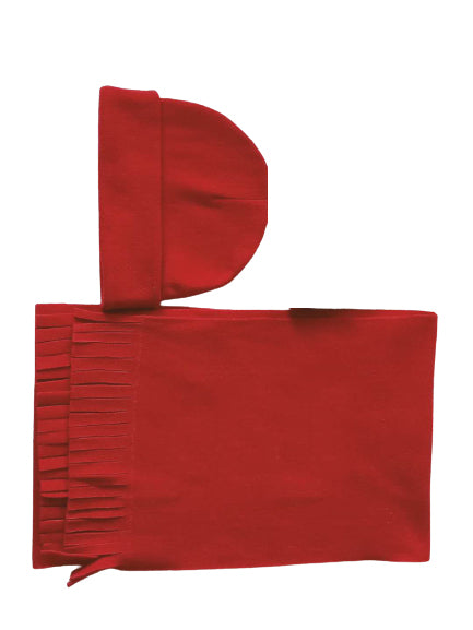 Écharpe et bonnet en polaire 