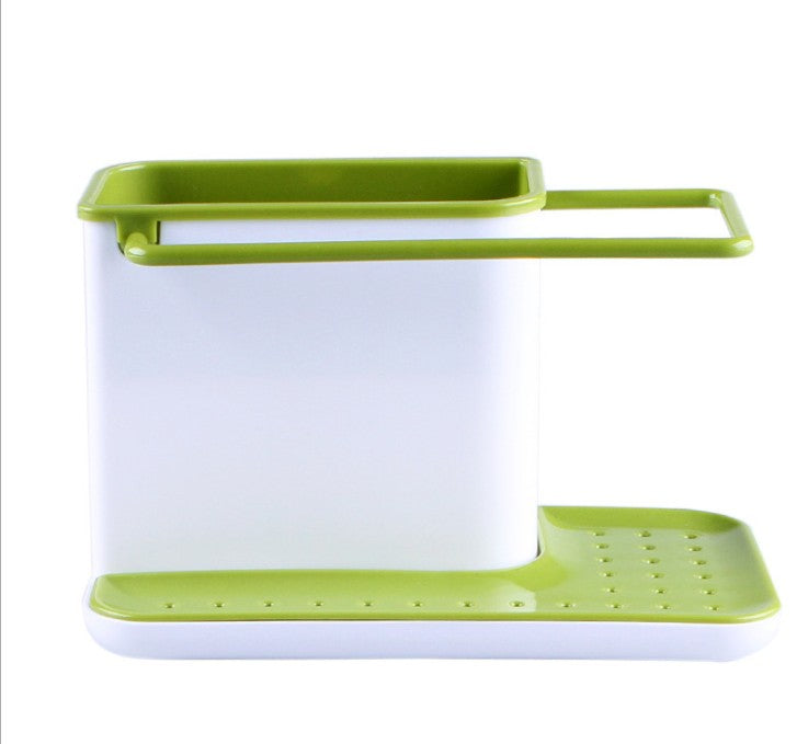 Support de rangement pour éponge 3 en 1 pour évier de cuisine 
