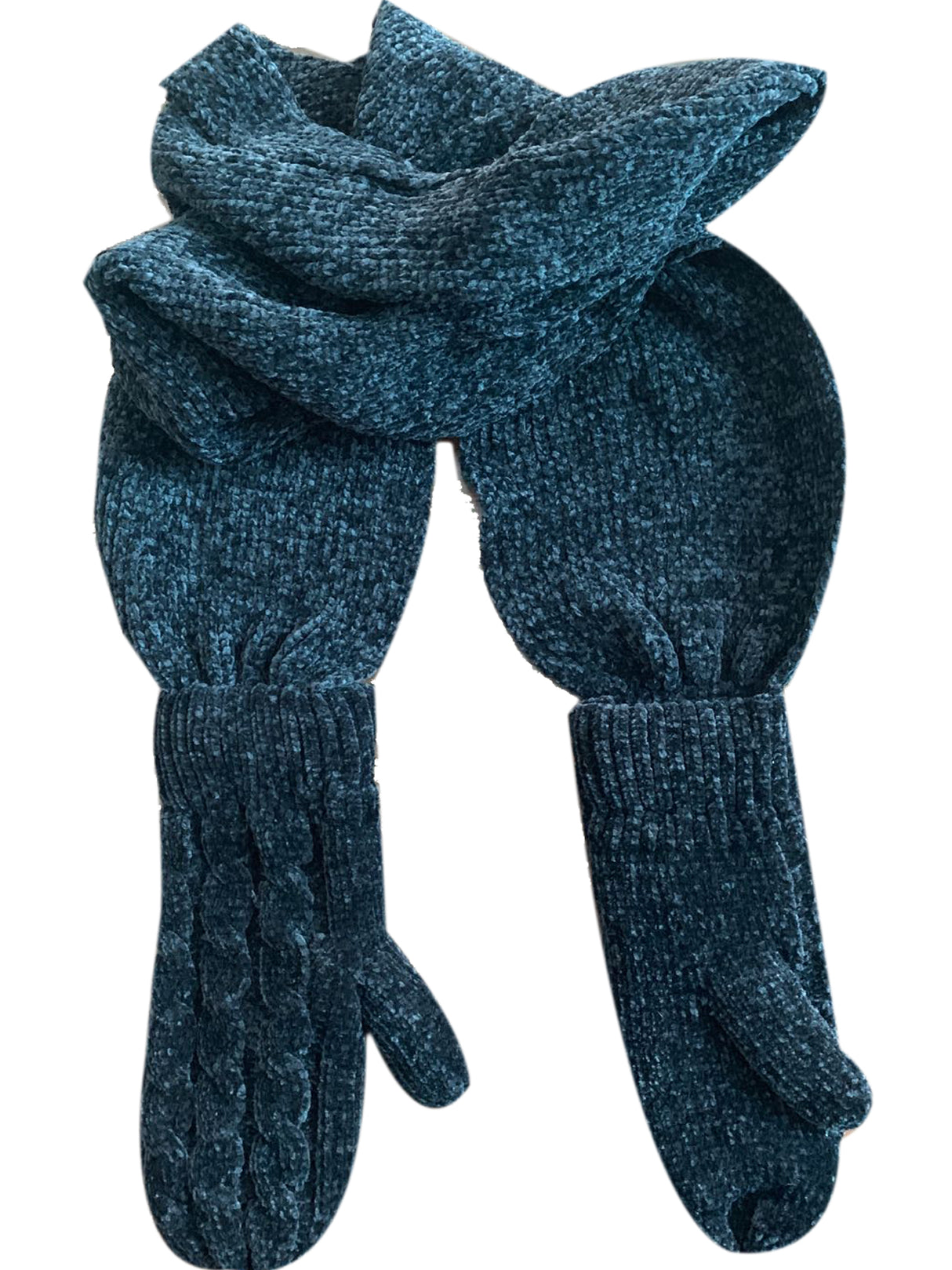 Écharpe avec moufle intégrée 