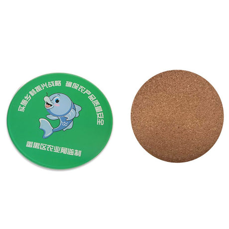 3.5inch Round Acrylic & Cork Coaster - Yorkn Inc✅