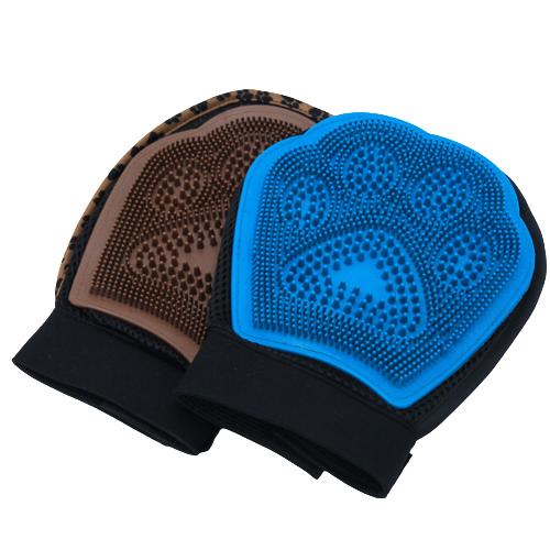 Gant de massage et de toilettage 2 en 1 pour animaux de compagnie 