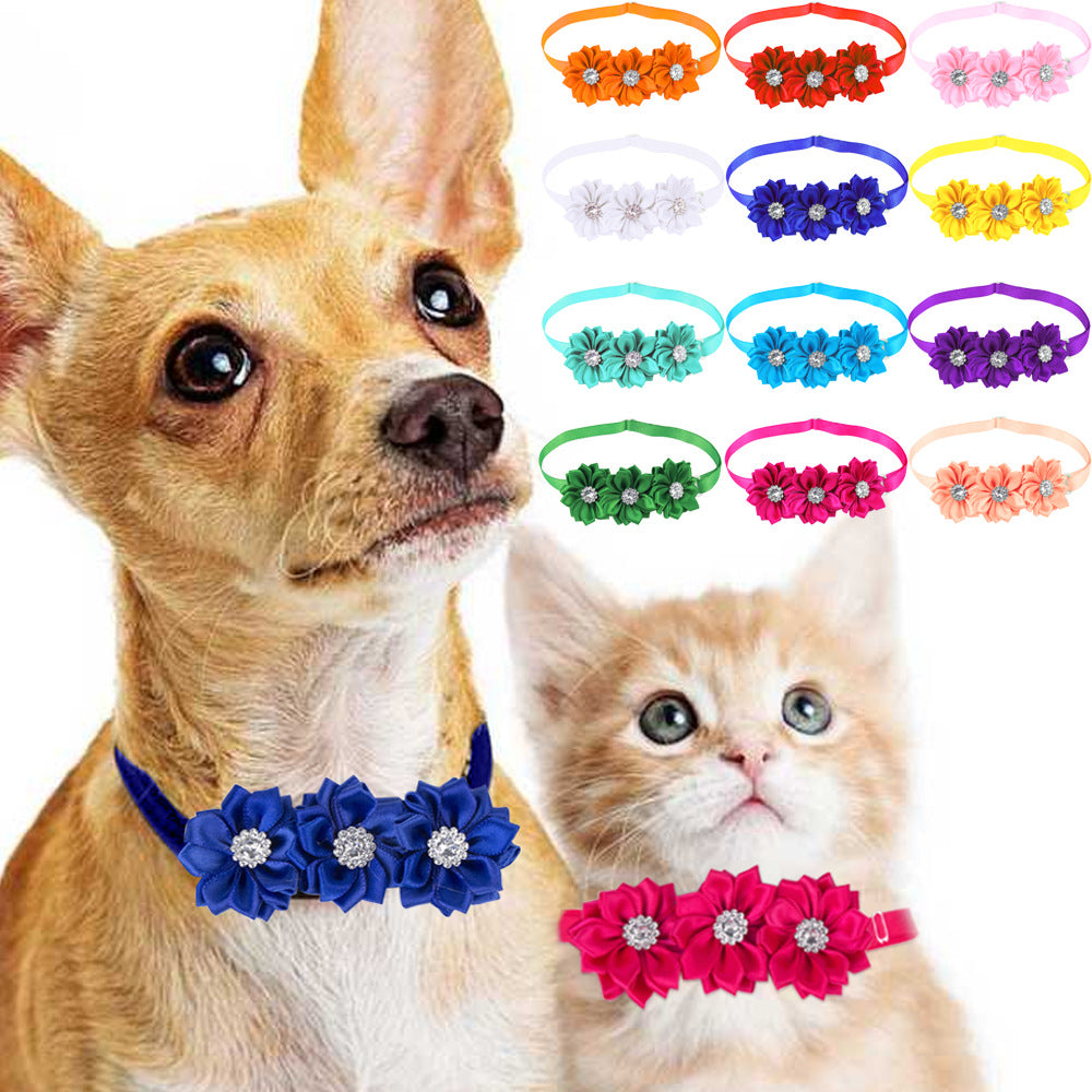 Collier à fleurs pour chien 