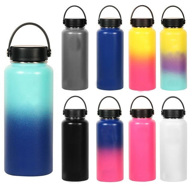 Bouteille en acier inoxydable couleur unie - 22 oz 
