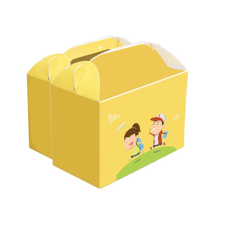 Boîte en carton portative de dessin animé 