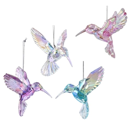 Pendentifs colibri transparents 