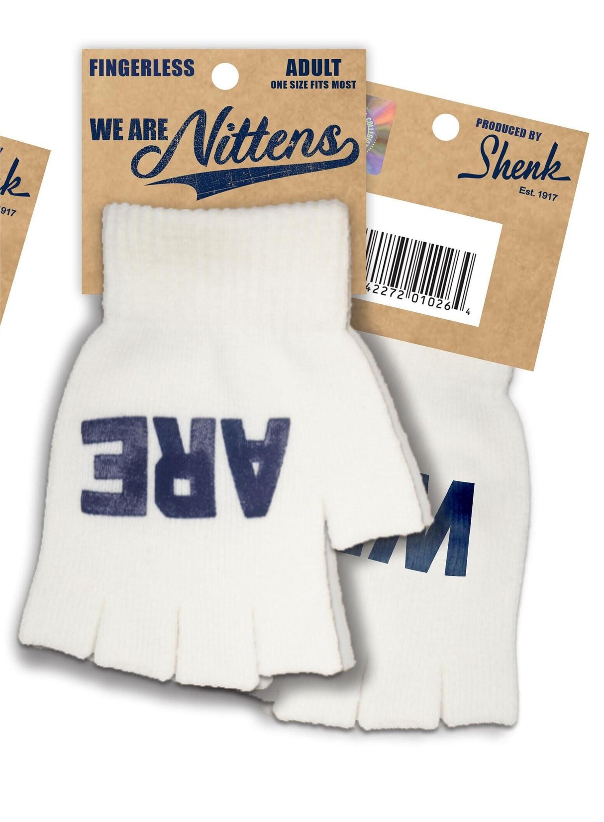 Gants demi-doigts avec carte en papier 