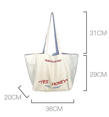 Reversible Large Capacity Tote Bag