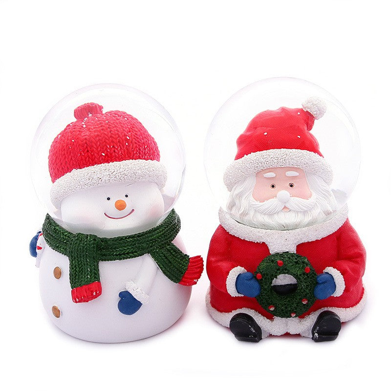 Ensemble de boules de cristal du Père Noël 