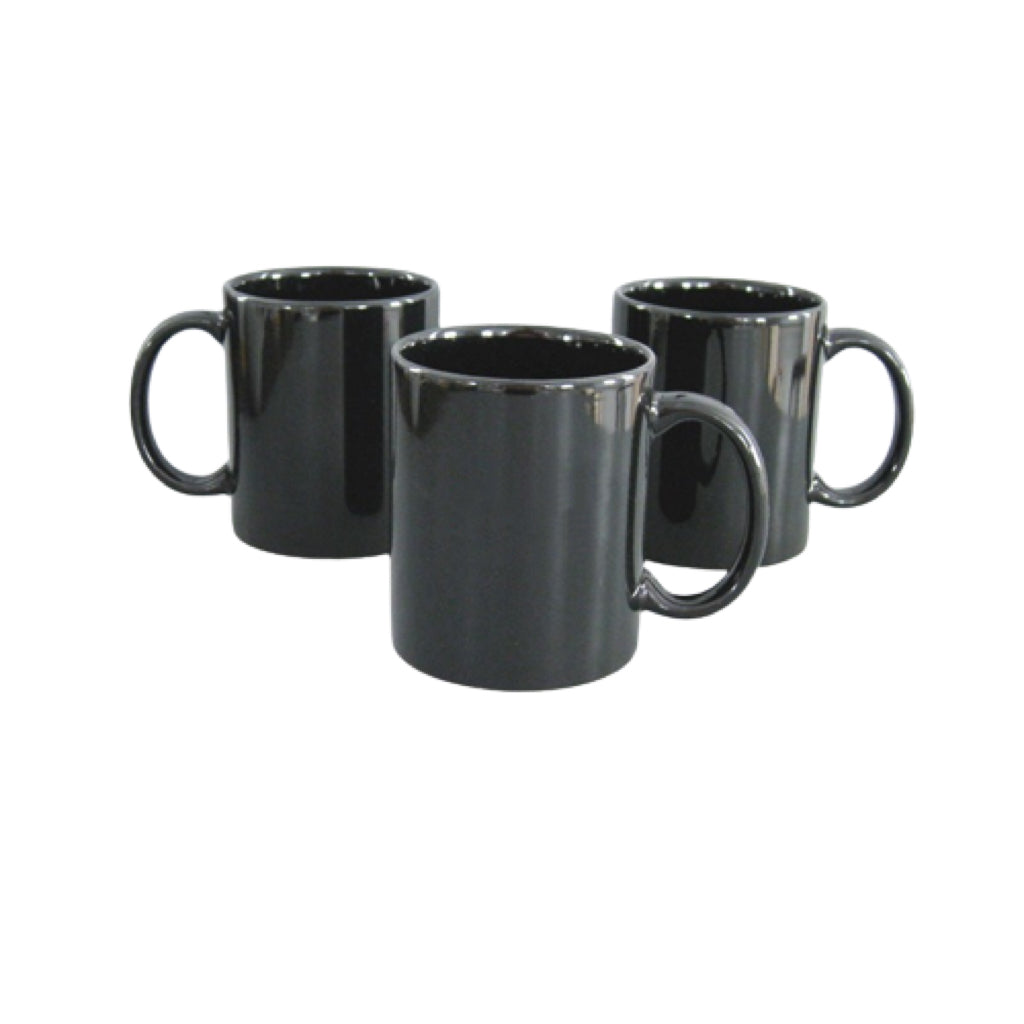 Tasse noire de 11 oz 