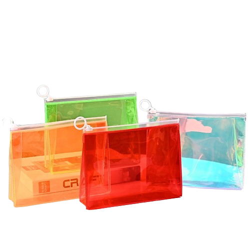Trousse de maquillage transparente en PVC 