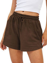 Short de survêtement taille haute pour femme 
