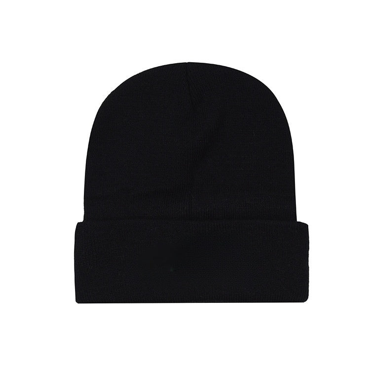 Bonnet en laine tricotée lisse 