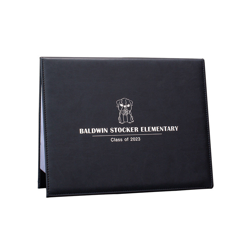 Certificat d'honneur horizontal en cuir 