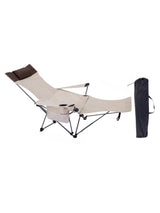 Chaise pliante d'extérieur avec repose-pieds 