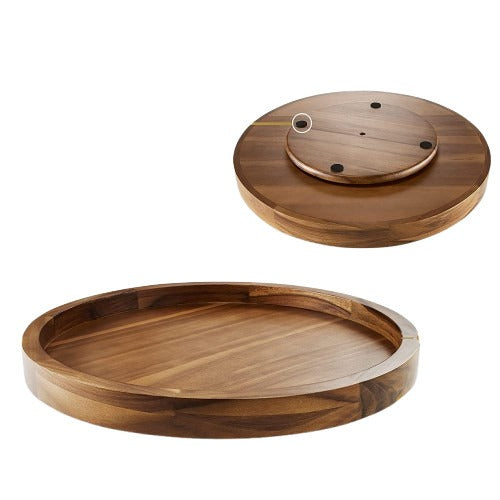 Plateau rotatif en bois 