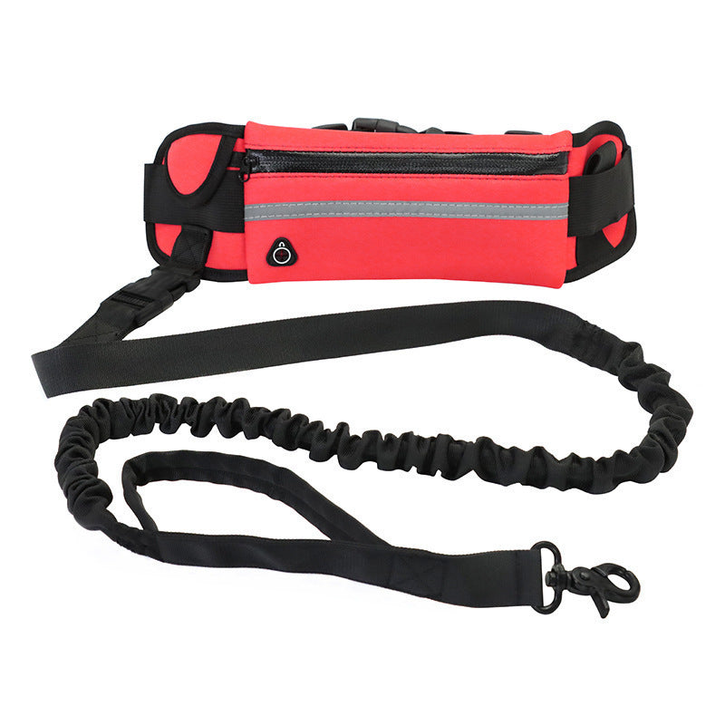 Laisse rétractable pour chien avec sac banane 