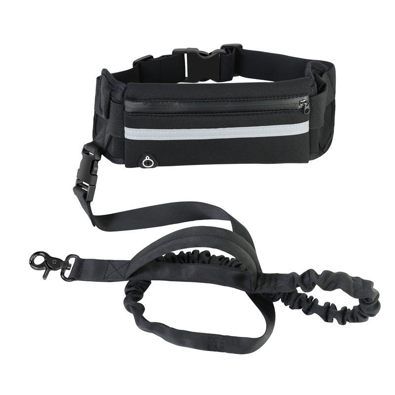 Laisse rétractable pour chien avec sac banane 