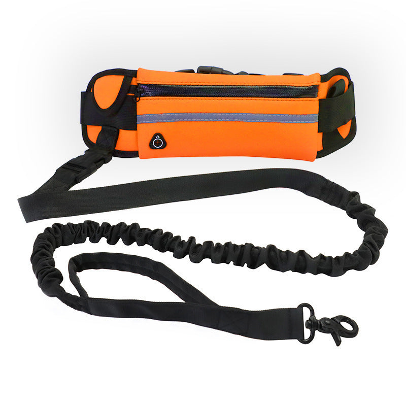 Laisse rétractable pour chien avec sac banane 