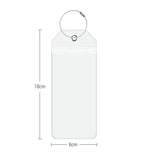 Étiquette de bagage transparente en PVC 18 x 6 cm 