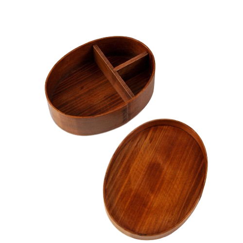 Boîte à bento en bois de style japonais 