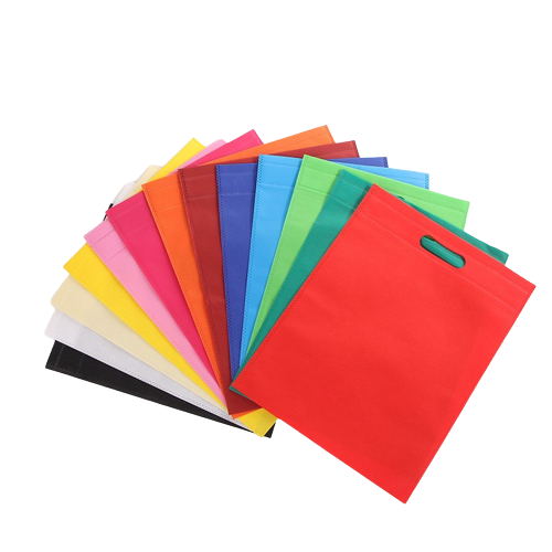 Petit sac fourre-tout non tissé à poignées découpées 