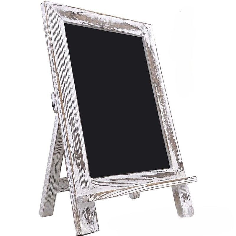 Tableau noir en bois blanc avec craie liquide 